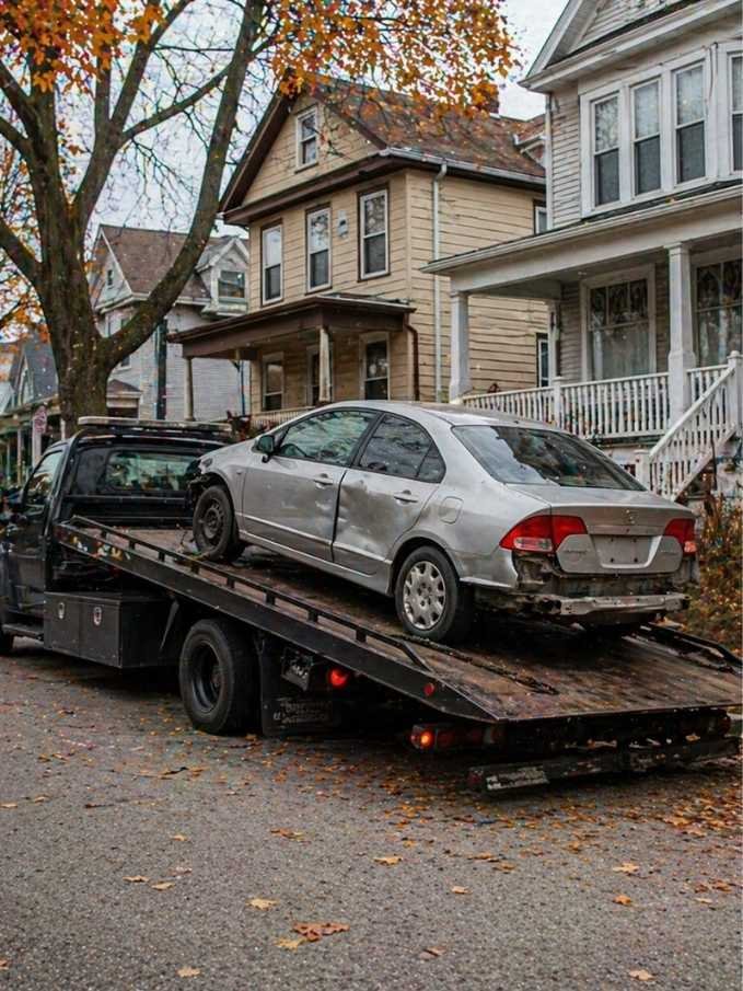 2008 Honda Civic sedan in faded silver paint, the kind of car Badger Junk Cars buys for cash in Milwaukee