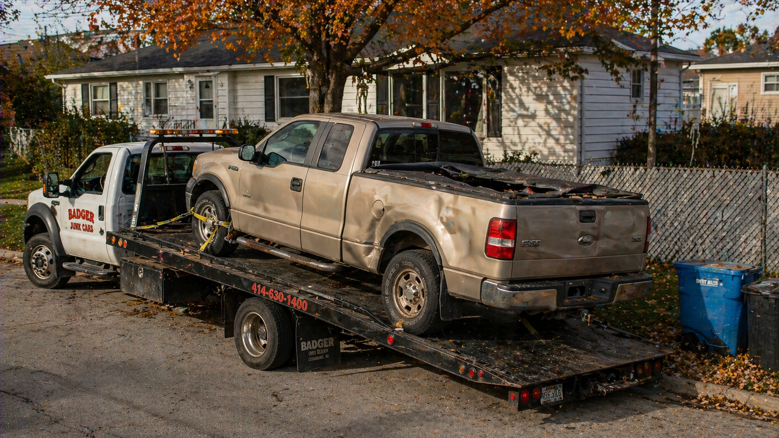 Old Ford F-150 pickup truck purchased for cash by Wisconsin junk car buyer