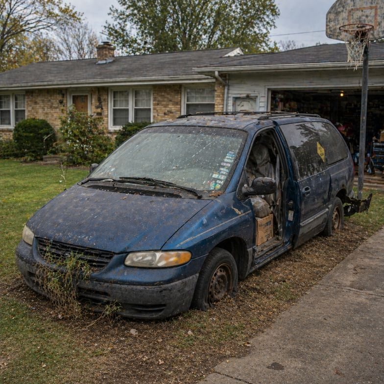 Driveway clutter unwanted vehicle for free junk car removal Milwaukee