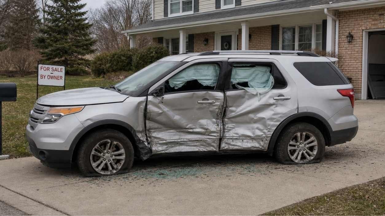 2012 Ford Explorer SUV totaled by insurance purchased for $1,180 cash in Brookfield Wisconsin